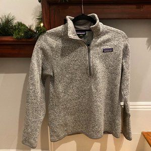 Patagonia Women's Better Sweater 1/4 Zip Pullover - Birch White